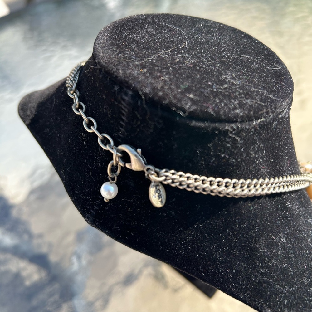 Loft Statement Collar Bib Necklace Rhinestones Mu… - image 4